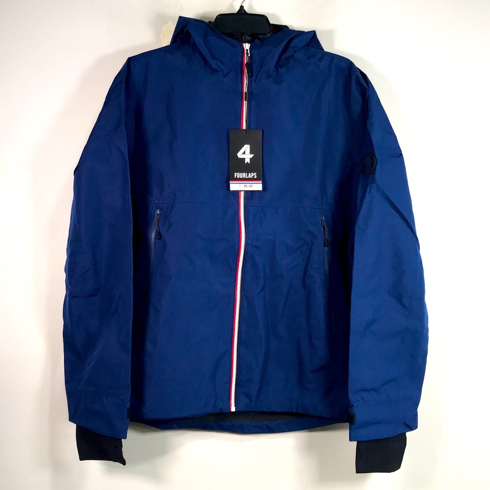 FOURLAPS Defender Shell Hooded Jacket, Size M - Deep Sea Blue Men's